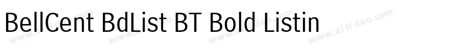 BellCent BdList BT Bold Listing字体转换